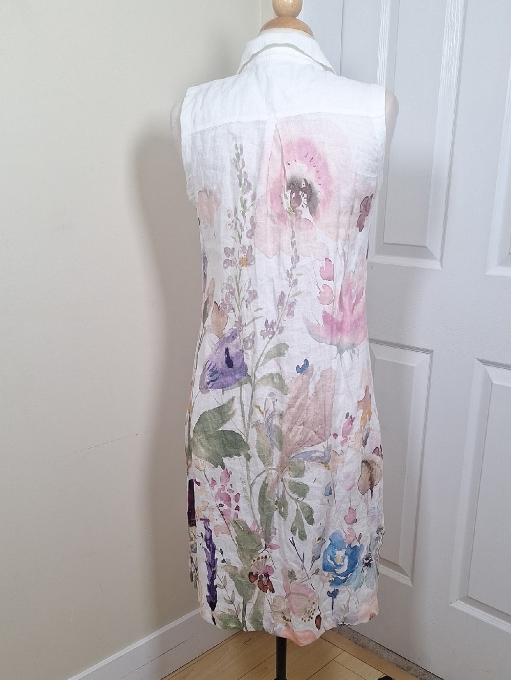 Dolcezza 23632 Pastel Floral Whimsique Linen Dress Size S - Picture 9 of 10